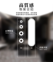 讓每一首歌都像現場演唱會！ 搭載 150W+150W 強勁功率，配上 三音路四單體設計，低中高音層次分明、聲音自然又細膩。 採用 羊毛纖維鼓紙，讓音質更柔和溫潤、細節更飽滿。 外觀更是質感滿分——原木色與黑色雙色設計，高雅又耐看。 台灣製造、品質有保證，附一年保固，無論唱歌、看電影、聽音樂都能享受震撼音場！ ✨ FSJ108，讓你的家瞬間變成專業KTV！