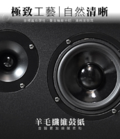 讓每一首歌都像現場演唱會！ 搭載 150W+150W 強勁功率，配上 三音路四單體設計，低中高音層次分明、聲音自然又細膩。 採用 羊毛纖維鼓紙，讓音質更柔和溫潤、細節更飽滿。 外觀更是質感滿分——原木色與黑色雙色設計，高雅又耐看。 台灣製造、品質有保證，附一年保固，無論唱歌、看電影、聽音樂都能享受震撼音場！ ✨ FSJ108，讓你的家瞬間變成專業KTV！