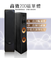 G&M FSJ128卡拉OK專業落地型喇叭 唱出專業級臨場感，就靠它！ 搭載 200W+200W 強勁功率，三音路四單體設計，讓每個音符都穩定又動聽。 採用 8 吋橡皮邊PP盆，低音渾厚紮實、彈性十足不失真， 再加上 鍍鈦色膜單體與高效200磁設計，音色飽滿細膩，層次更立體。 外觀更講究——圓角弧形箱體＋典雅木紋質感，高貴又時尚。 台灣製造、品質保證，一年保固，讓你盡情開唱不設限！