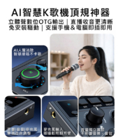 AI智慧K歌機頂規神器 立體聲數位OTG輸出｜直播收音更清晰 免安裝驅動｜支援手機＆電腦即插即用