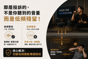 鄰居投訴到的其實不是我們所聽到的音量，而是低頻殘留
